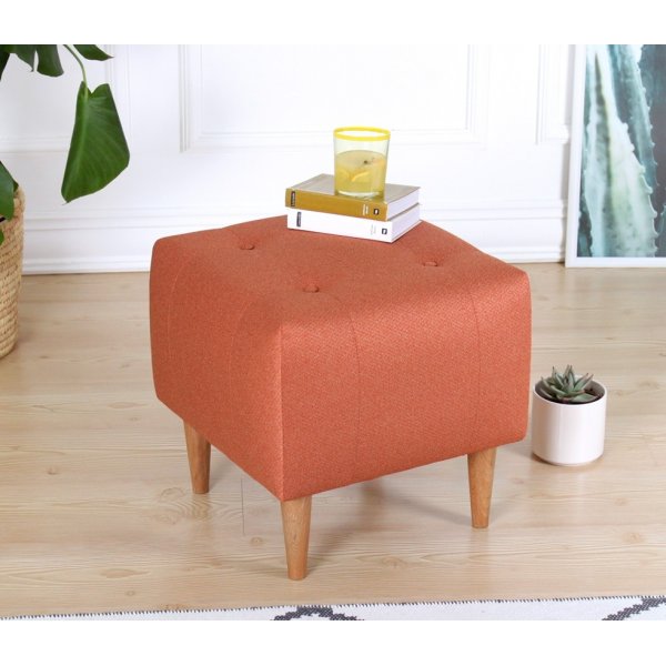 Leerer Hocker - Orange Leerer Hocker - Orange
