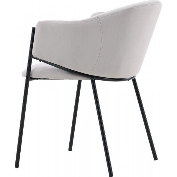 Evelina Esszimmerstuhl - Grauer Samt Evelina Esszimmerstuhl - Grauer Samt