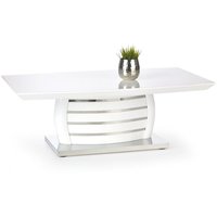 Jillian Couchtisch 120 cm - weiß Hochglanz / Chrom Jillian Couchtisch 120 cm - weiß Hochglanz / Chrom