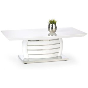 Jillian Couchtisch 120 cm - weiß Hochglanz / Chrom Jillian Couchtisch 120 cm - weiß Hochglanz / Chrom