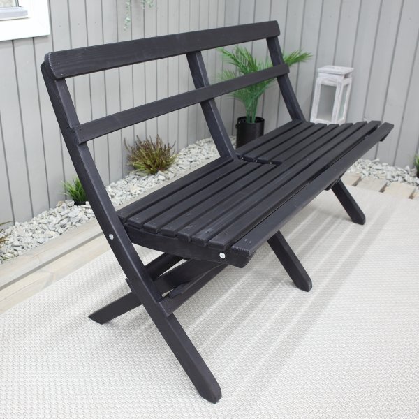 Knohult Gartensofa - Schwarz