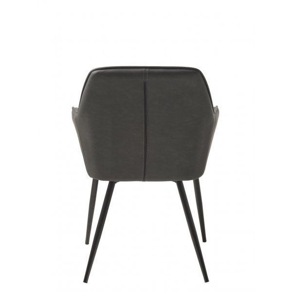 Boston-Sessel aus grauem PU