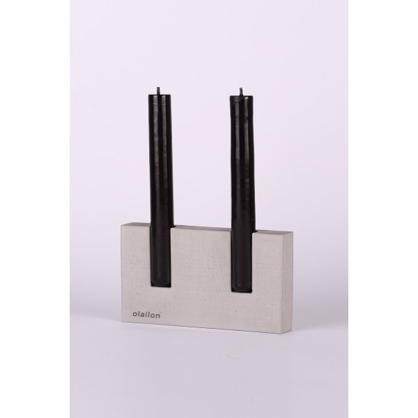 Samdan Kerzenhalter mit Licht - Grau/Schwarz Samdan Kerzenhalter mit Licht - Grau/Schwarz