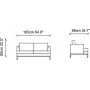 Pearl 2-Sitzer-Sofa - Creme