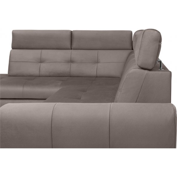 Matras Ecksofa mit offenem Ende links - Grau