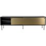 Volume Medienbank 178 cm - Schwarz/Messing