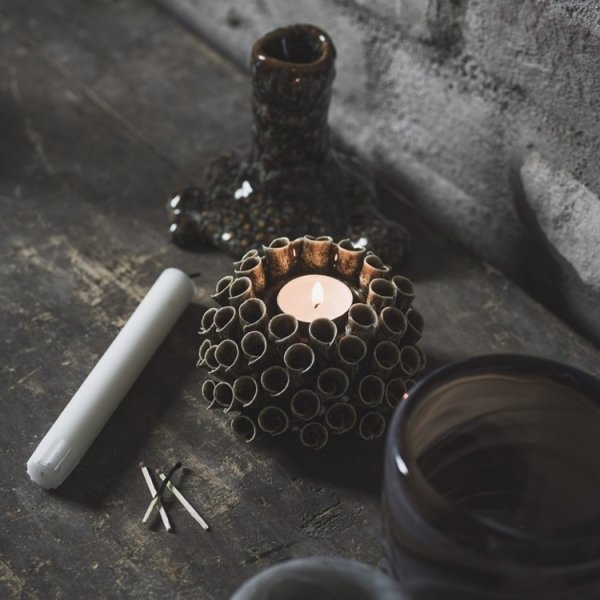 Shelly Kerzenlaterne 12 x 12 x 7 cm - Braun Shelly Kerzenlaterne 12 x 12 x 7 cm - Braun