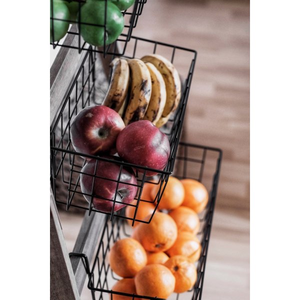 Miles Leiterregal - Eiche/Schwarz