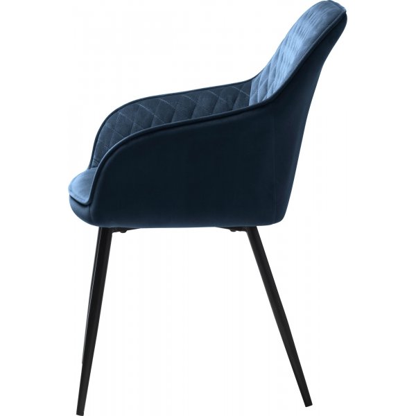 Florida-Sessel aus blauem Samt