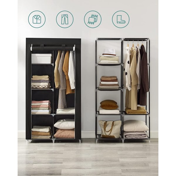 Kleiderschrank Katerina 88 x 168 cm - Schwarz Kleiderschrank Katerina 88 x 168 cm - Schwarz