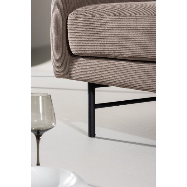 Sky 3-Sitzer-Sofa - Schwarz/Braun