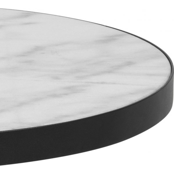 Soli Couchtisch Ø45 cm - Weißer Marmor/Schwarz Soli Couchtisch Ø45 cm - Weißer Marmor/Schwarz