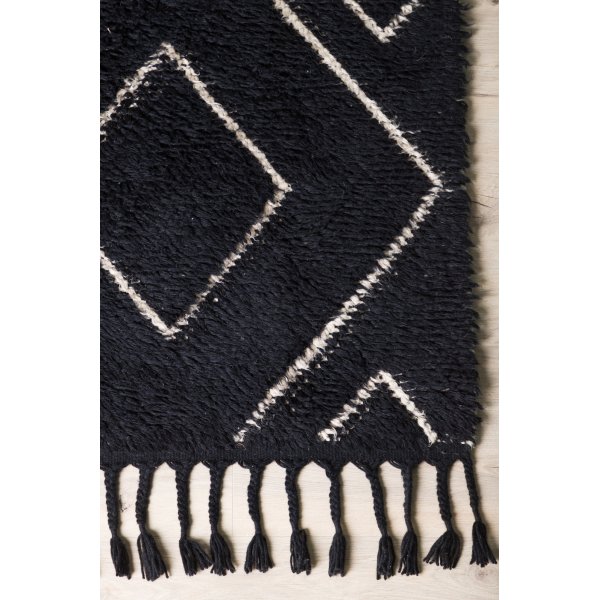 Wollteppich David - Schwarz/Weiß Wollteppich David - Schwarz/Weiß