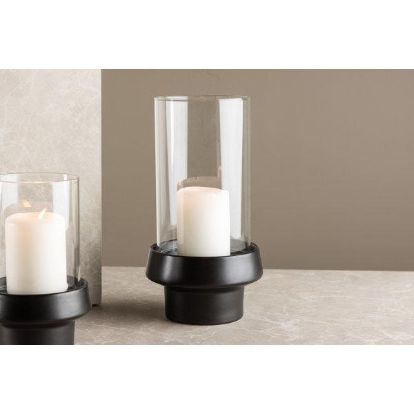 Davida Laterne 15 x 29 cm - Schwarz