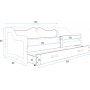 Julia Kinderbett mit Schublade 80 x 160 cm - Wei