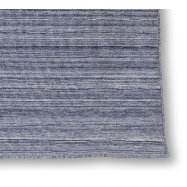 Handgewebter Wollteppich Island - Blau