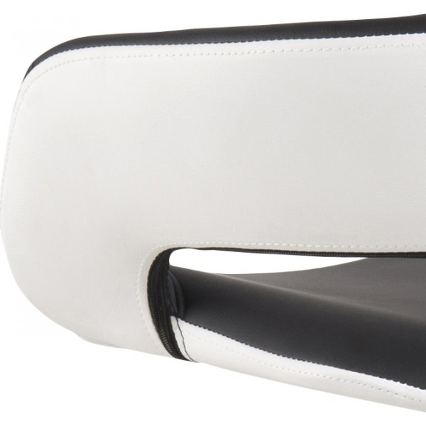 Grace Barhocker 104 cm - Schwarzes PU/weies PU