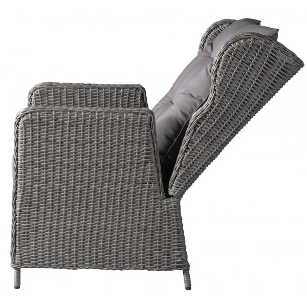 Gartenmöbelgruppe California hohe Rückenlehne mit Liege (3+1+1) - Synthetisches Rattan grau Gartenmöbelgruppe California hohe Rückenlehne mit Liege (3+1+1) - Synthetisches Rattan grau