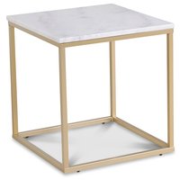 Accent Couchtisch 50 - Weißer Marmor / Mattes Messing Accent Couchtisch 50 - Weißer Marmor / Mattes Messing