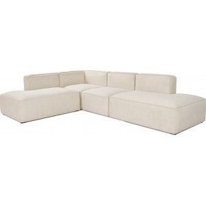 Mehr Ecksofa mit offenen Enden links - Creme