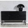 Carl Sideboard mit 3 Tren - schwarz gebeizte Eiche