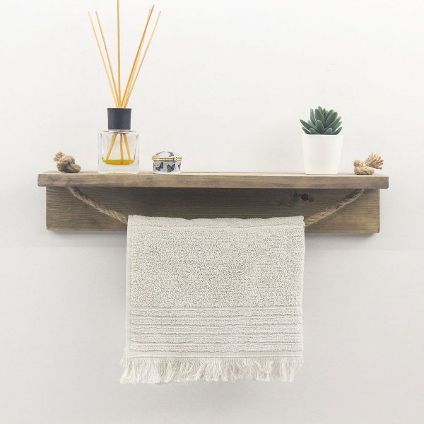 Abstraktes Wandregal 125 - Nussbaum