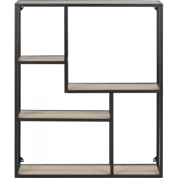 Seaford Wandregal 91 cm - Sonoma Eiche/schwarz