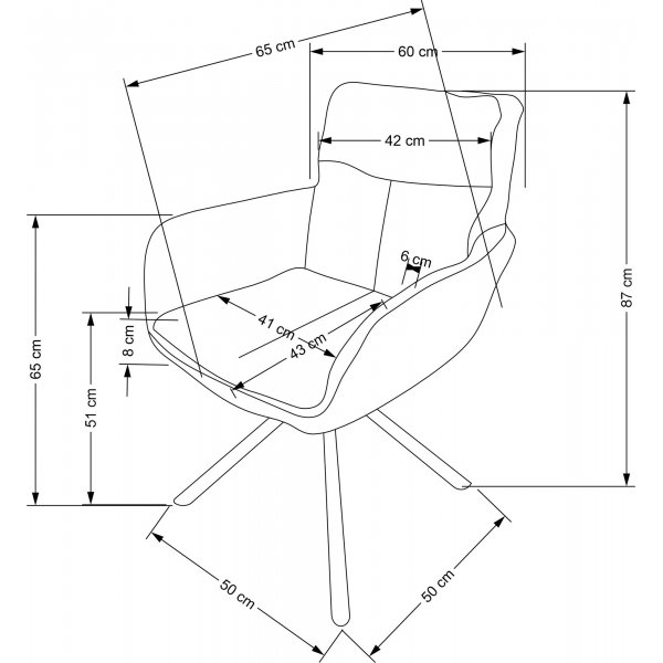 Cadeira Esszimmerstuhl 495 - Beige Cadeira Esszimmerstuhl 495 - Beige