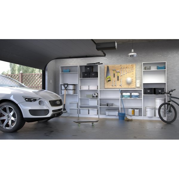 Einfaches, hohes und breites Bcherregal - Wei