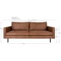 Malaga 2,5-Sitzer-Sofa - Dunkelbraun
