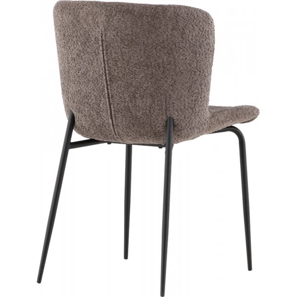 Modesto Esszimmerstuhl - Braunes Bouclé Modesto Esszimmerstuhl - Braunes Bouclé