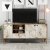 Nappa-Sideboard - Weier Marmor/Walnuss