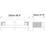 Peanut 3-Sitzer-Sofa - Creme