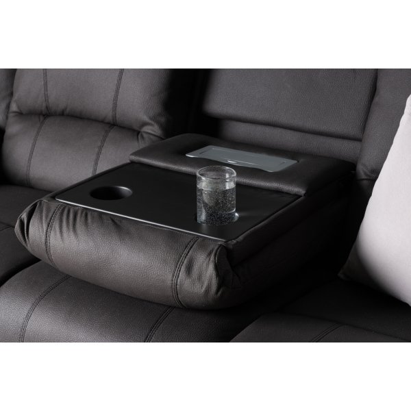 Singapore 3-Sitzer-Liegesofa - Schwarz