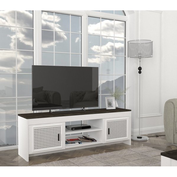 Done Medienbank - Weiß/Dunkelbraun Done Medienbank - Weiß/Dunkelbraun