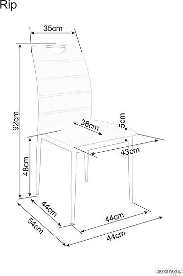 Rip Esszimmerstuhl - Beige Samt