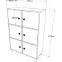 Vilamo Schrank 48 - Kiefer/schwarz