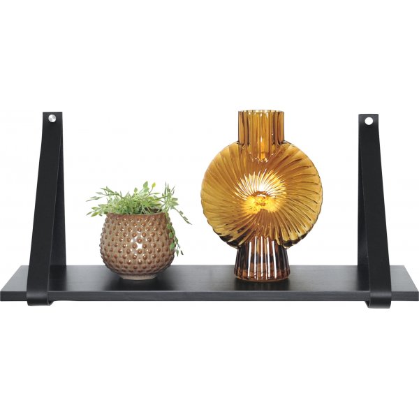 Frikk Wandregal 60 cm - Schwarz lackierte Kiefer