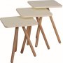 Dreifach gedeckter Tisch 34 x 34 cm - Creme