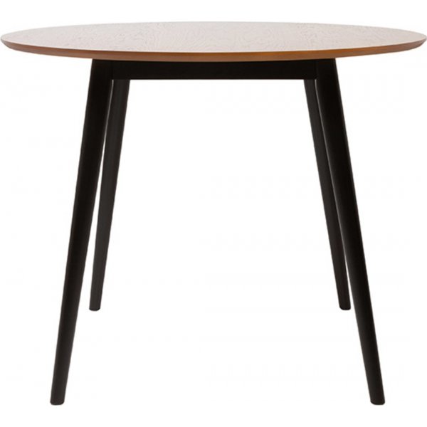 Kelia Esstisch mit abgerundeten Beinen Ø100 cm - Lärche/schwarz Kelia Esstisch mit abgerundeten Beinen Ø100 cm - Lärche/schwarz