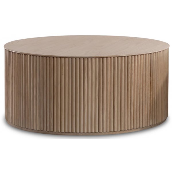 Cylinder runder Couchtisch 100 cm - Whitewash
