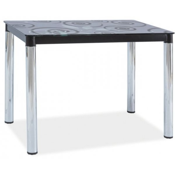 Esstisch Anastasia 100 cm - Chrom/Schwarz