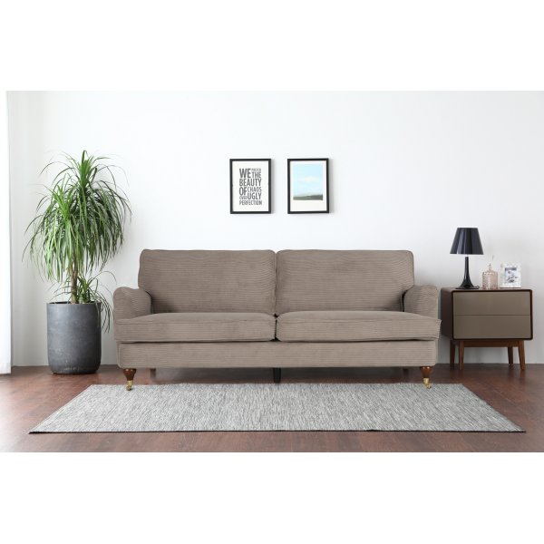 Howard Watford Deluxe 3-Sitzer-Sofa - Hellbrauner Cord Howard Watford Deluxe 3-Sitzer-Sofa - Hellbrauner Cord