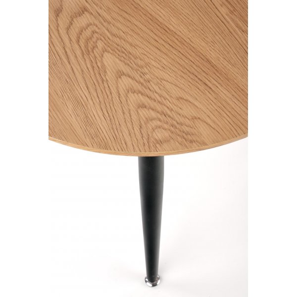 Runder Couchtisch 40/59 cm - Eiche/schwarz