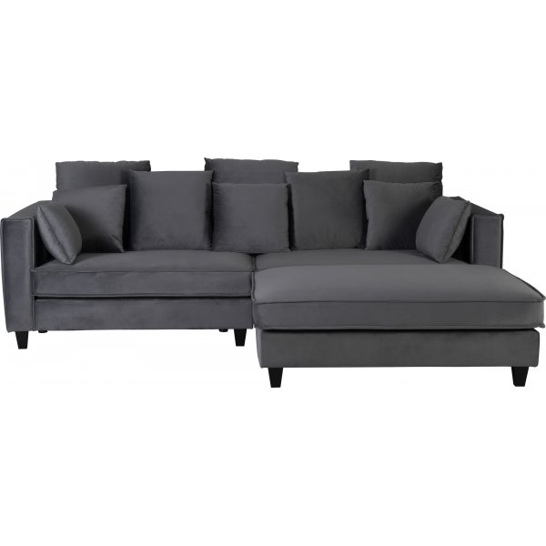 Brandy Lounge Fußhocker XL - Dunkelgrau (Samt) + Textilreinigung für Möbel Brandy Lounge Fußhocker XL - Dunkelgrau (Samt) + Textilreinigung für Möbel