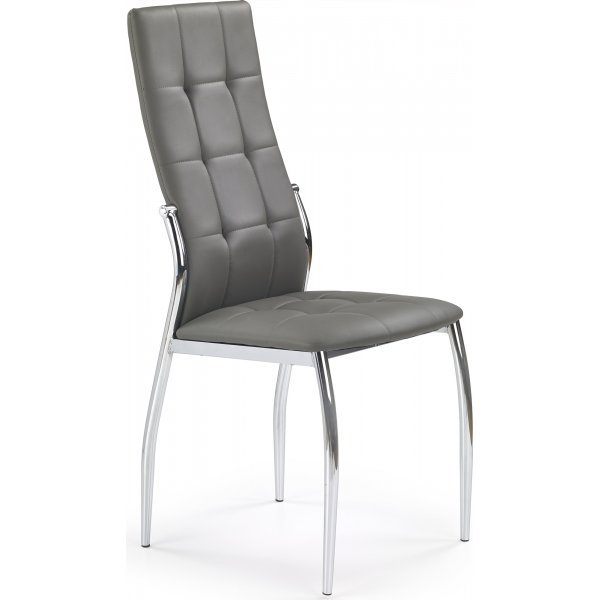 Stuhl Nicolas in Grau / Chrom