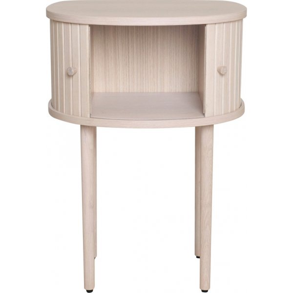 Slide-Nachttisch - Wei pigmentierte Eiche