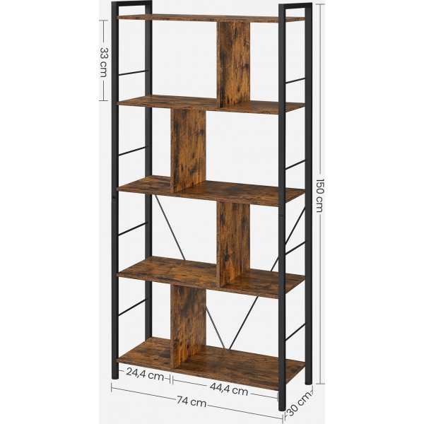 Ragna Bcherregal - Braun/Schwarz