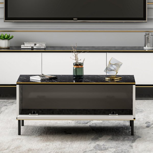 Emmi Couchtisch Wei - 90 x 45 cm