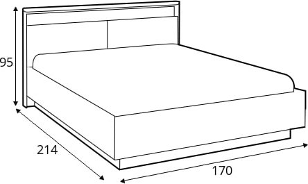 Quant Cuarto Bett 160 x 200 cm - Artisan Eiche/Schwarz Quant Cuarto Bett 160 x 200 cm - Artisan Eiche/Schwarz